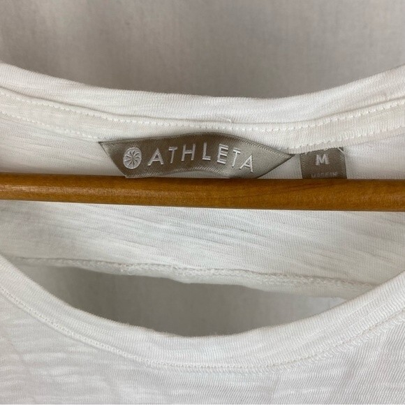 Athleta White Sleeveless Daily Cowl Sport Athletic Tank Top M - Picture 5 of 5